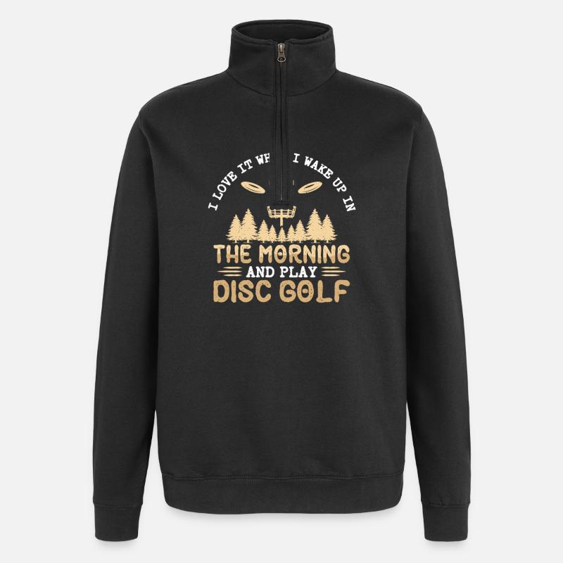 Disc Golf Gifts Disc Golf - Quarter-Zip Sweatshirt - black