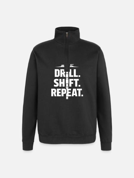 Offshore-bohrer-rig-bohrer Bohrboden Offshore - Quarter-Zip-Sweatshirt - Schwarz