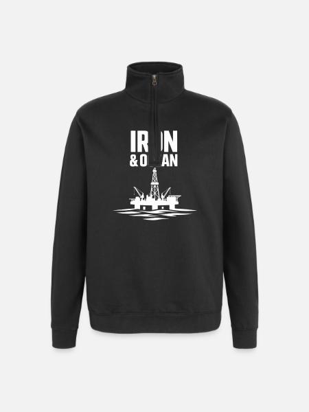 Offshore-bohrer-rig-bohrer Bohrboden Offshore - Quarter-Zip-Sweatshirt - Schwarz