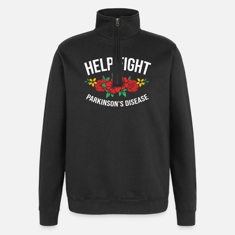 Parkinson Krankheit - Quarter-Zip-Sweatshirt - Schwarz