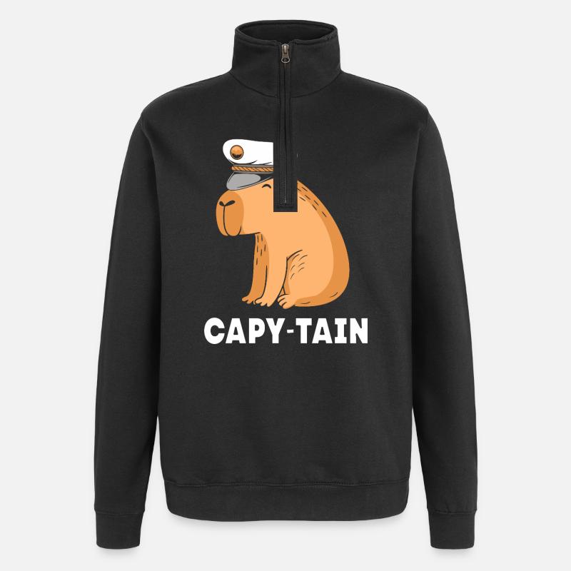 Capybara Capibara - Quarter-Zip Sweatshirt - black