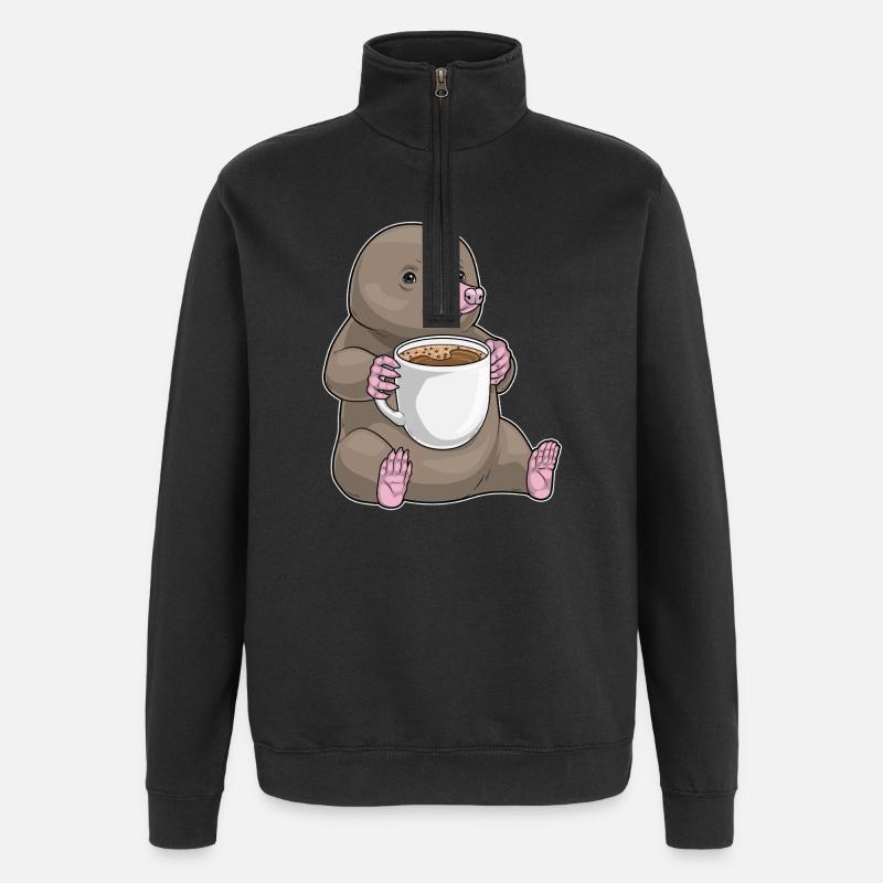 Mole Coffee Mug - Quarter-Zip Sweatshirt - black
