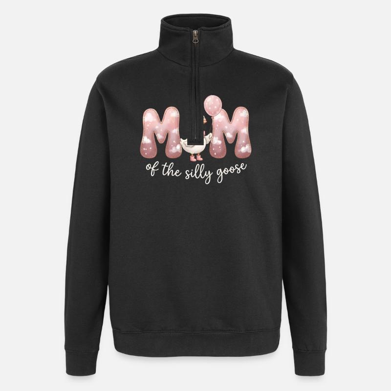 Mutter der Dummen Gans - Quarter-Zip-Sweatshirt - Schwarz