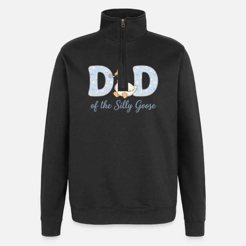 Dadd der Dummen Gans - Quarter-Zip-Sweatshirt - Schwarz