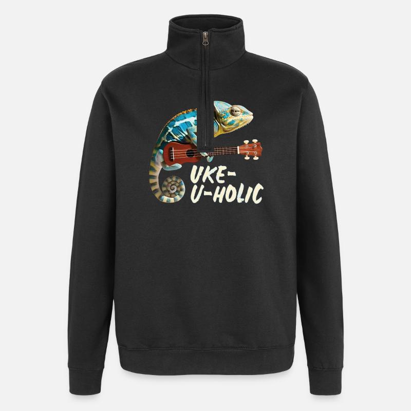 Chameleon Uke-u-holic - Quarter-Zip Sweatshirt - black