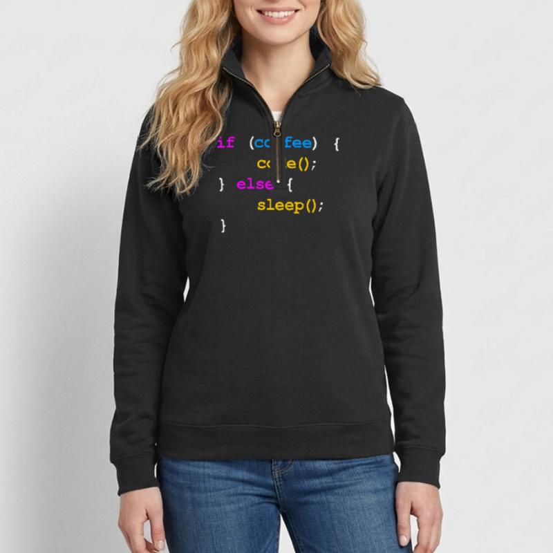 No Coffee No Code Programmer Computer Scientist Quarter-Zip Sweatshirt