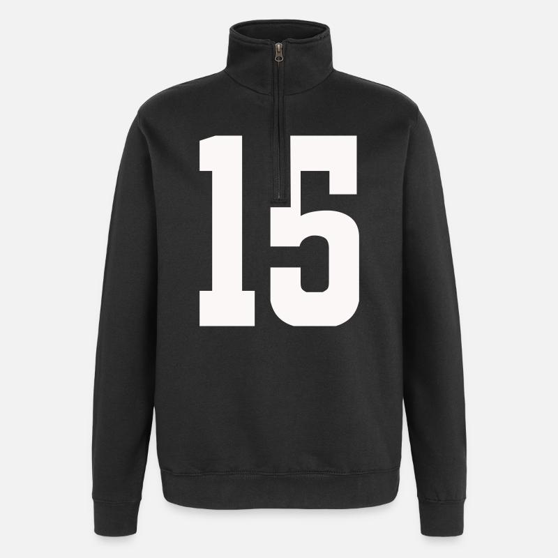 Numéro 15 - Sweat à zip 1/4 - noir