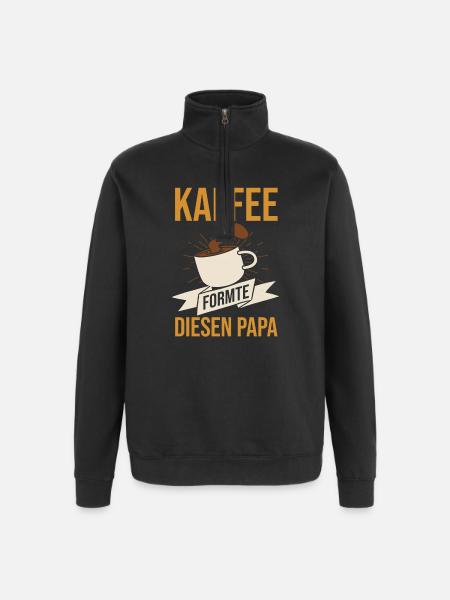 Coffee Father Father's Day Dad - Quarter-Zip Sweatshirt - black