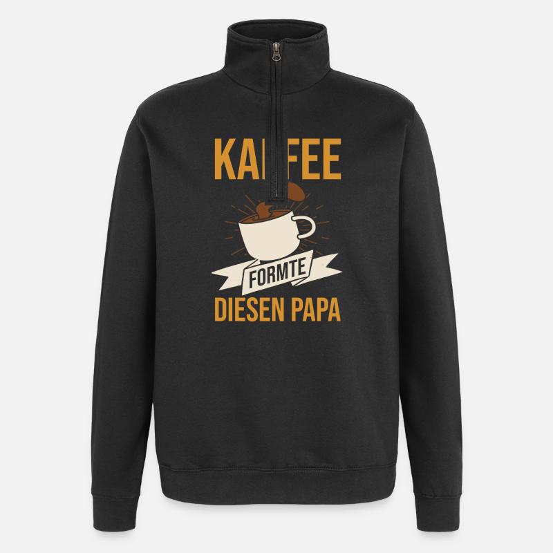Coffee Father Father's Day Dad - Quarter-Zip Sweatshirt - black
