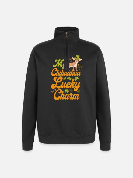 Chihuahua Chihuahueño St Patricks - Quarter-Zip Sweatshirt - black