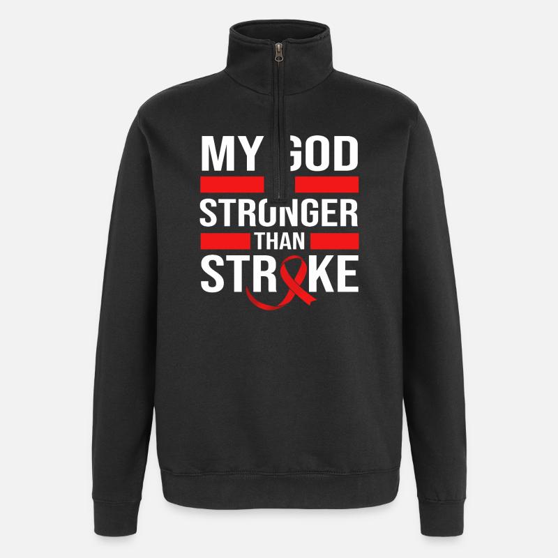 Stroke Stroke - Sweatshirt med 1/4 lynlås - sort