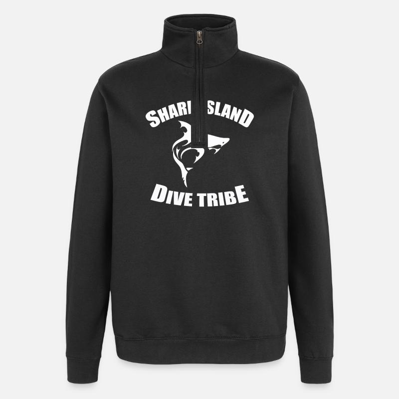 SHARK ISLAND DIVE TRIBE - Quarter-Zip Sweatshirt - black