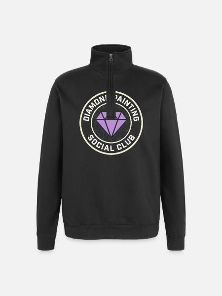 Diamond Painting, Diamond Art, Diamond Painter - Quarter-Zip Sweatshirt - black