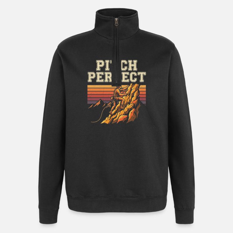 Pitch Perfect Climbing Mountaineering - Quarter-Zip Sweatshirt - black