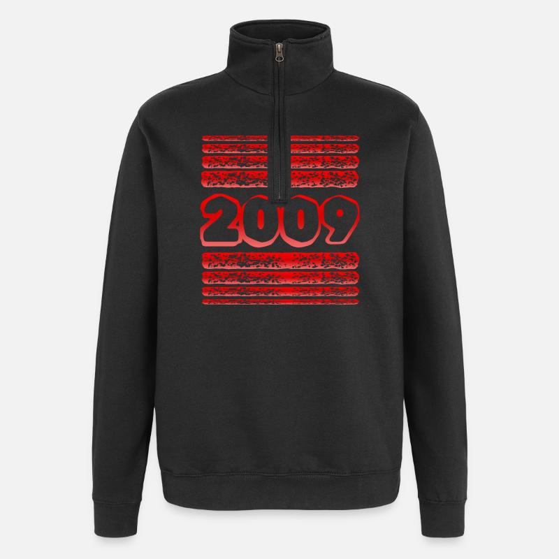 Année 2009 - Sweat à zip 1/4 - noir