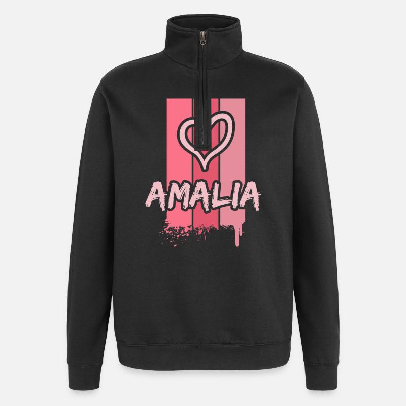 Gift for Amalia - Quarter-Zip Sweatshirt - black