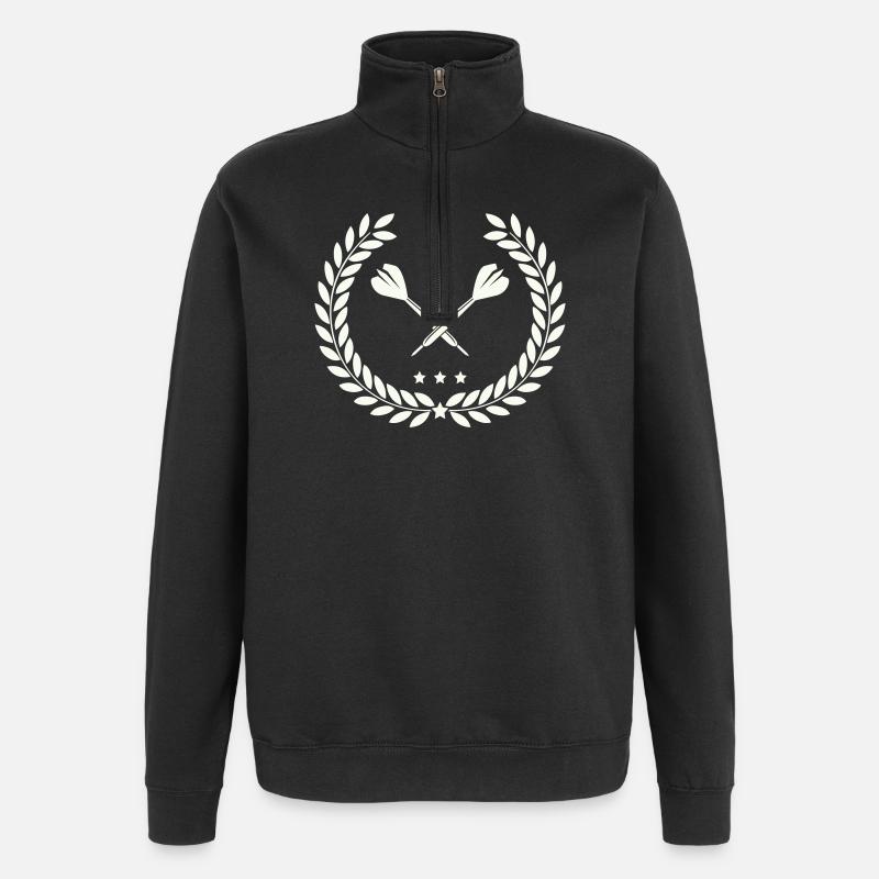 darts_lorbeerkranz - Sweat à zip 1/4 - noir