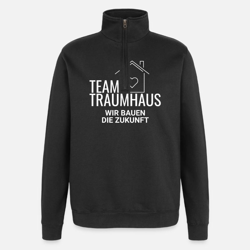 Construction de maisons d’équipe - Sweat à zip 1/4 - noir