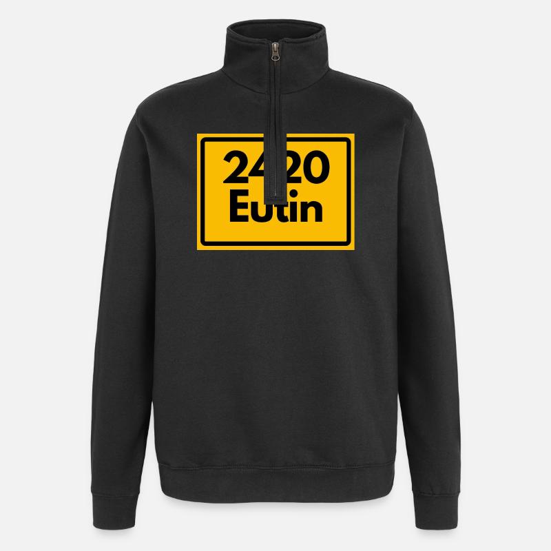 OLD POSTCODE RETRO 2420 EUTIN – SCHLOSS - Quarter-Zip Sweatshirt - black