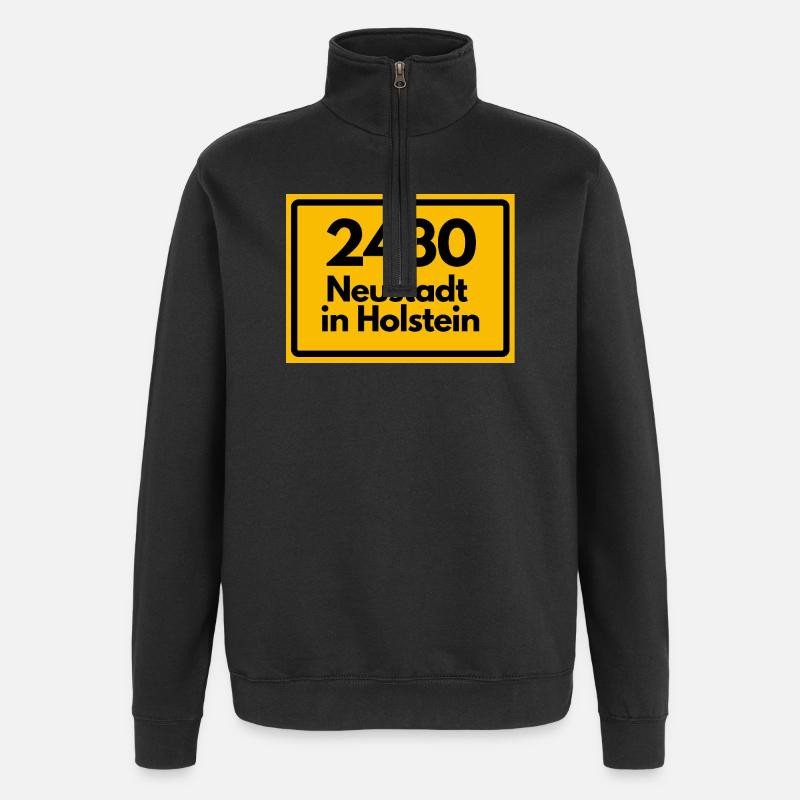 ANCIEN CODE POSTAL 2430 NEUSTADT EN HOLSTEIN - Sweat à zip 1/4 - noir