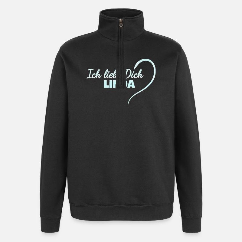 Linda - Sweat à zip 1/4 - noir