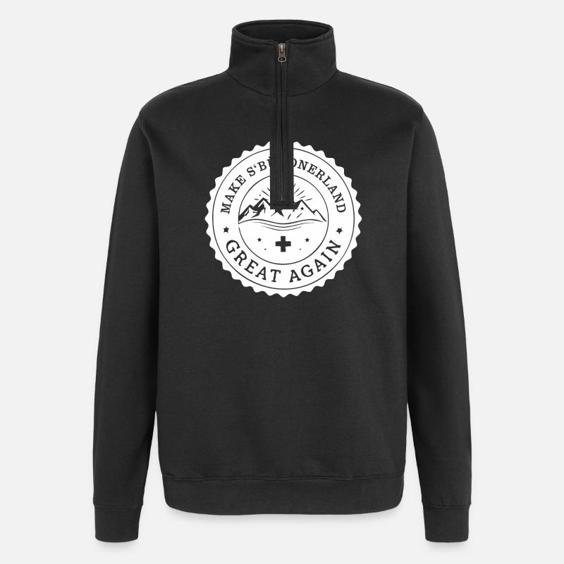 make s'Bünderland great again - Quarter-Zip Sweatshirt - black