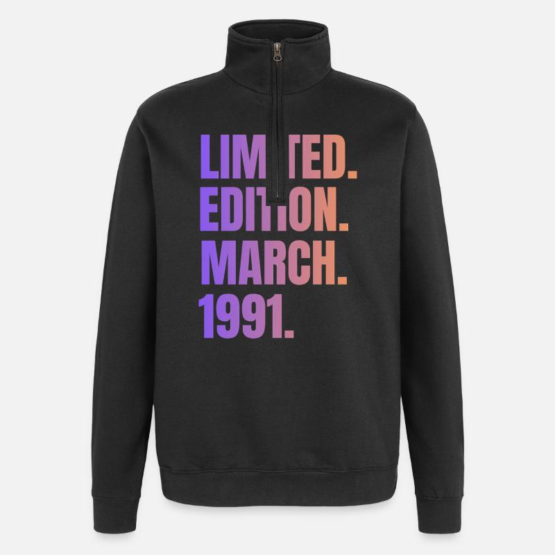 Édition Limitée Mars 1991 - Sweat à zip 1/4 - noir
