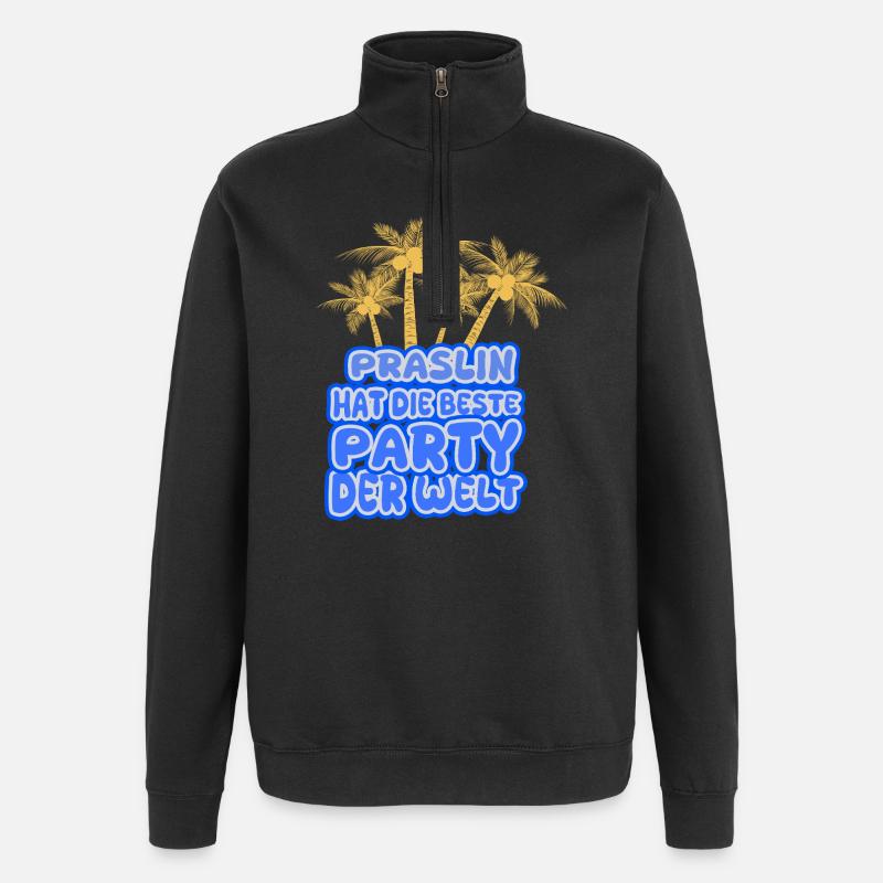 Région de vacances Praslin - Sweat à zip 1/4 - noir