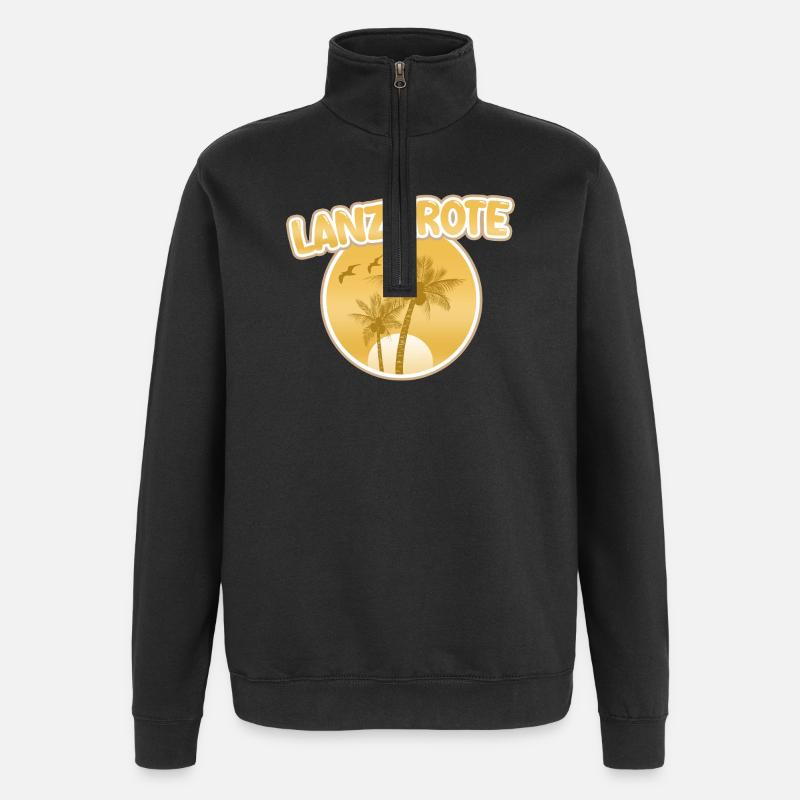 Gift for Lanzarote - Quarter-Zip Sweatshirt - black