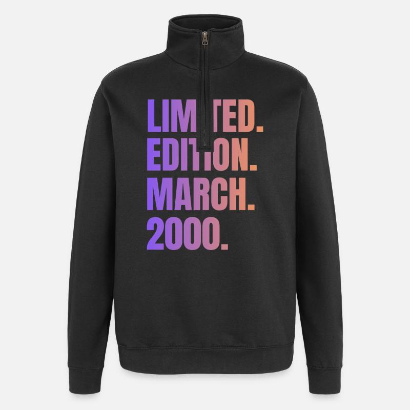 Édition Limitée Mars 2000 - Sweat à zip 1/4 - noir