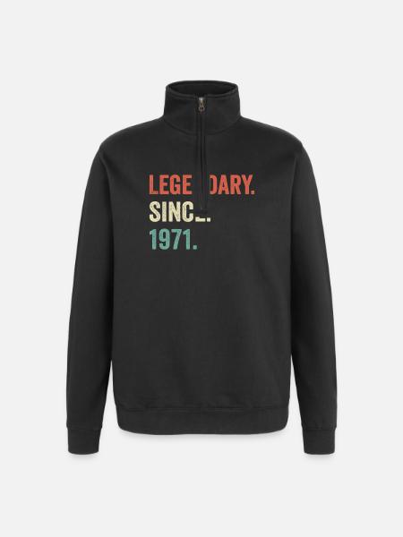 legendary since 1971 - Quarter-Zip Sweatshirt - black