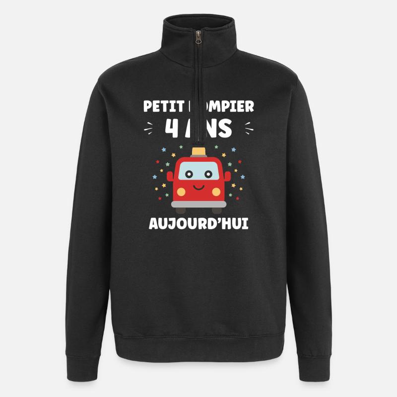 4 years - Quarter-Zip Sweatshirt - black