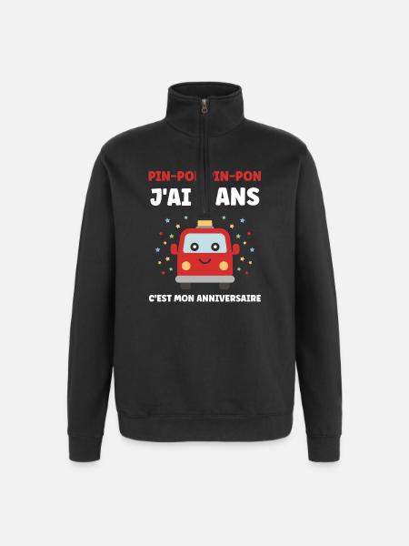 4 years - Quarter-Zip Sweatshirt - black