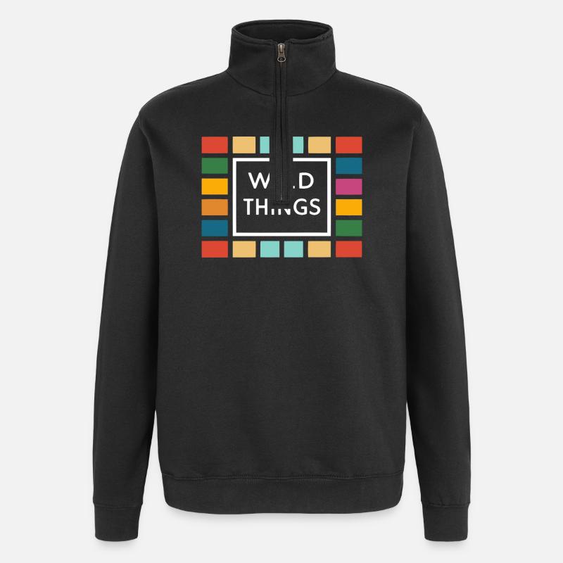 Wild Things Bunte Rahmen - Quarter-Zip-Sweatshirt - Schwarz