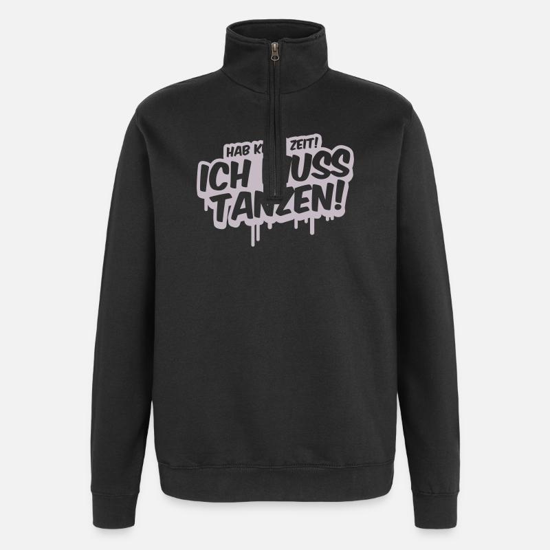 Ich Muss Tanzen Graffiti - Quarter-Zip-Sweatshirt - Schwarz
