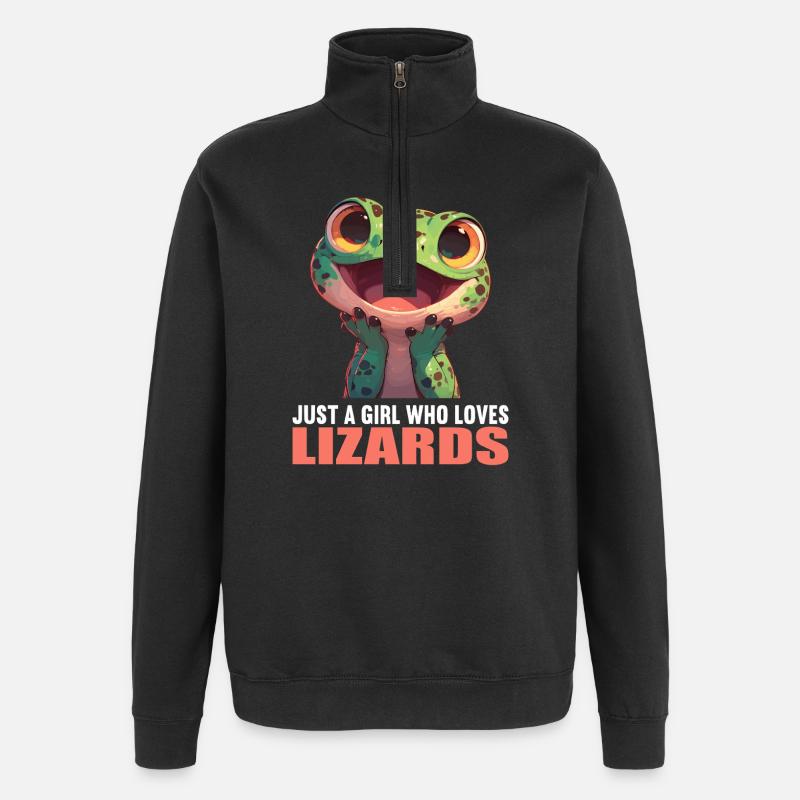 Lizards Lizard - Quarter-Zip Sweatshirt - black