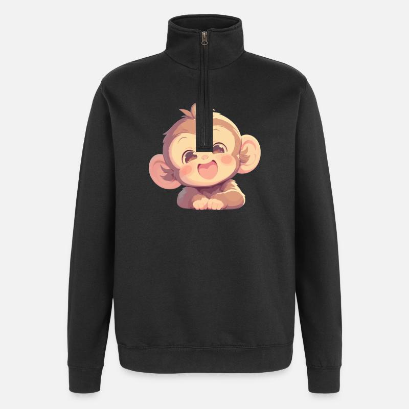 Macaque Macaque - Sweat à zip 1/4 - noir