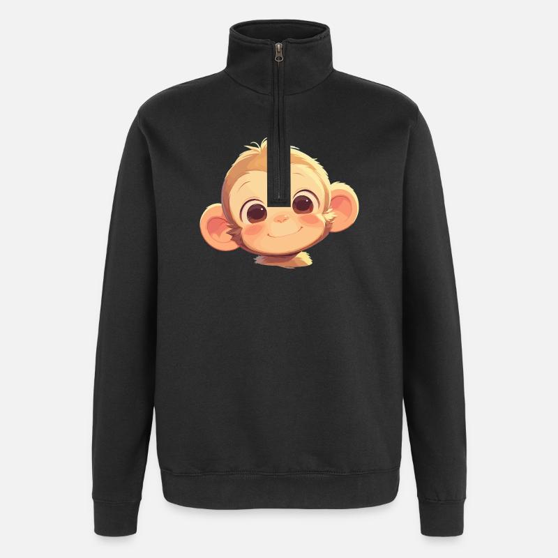 Makaken Makake - Quarter-Zip-Sweatshirt - Schwarz