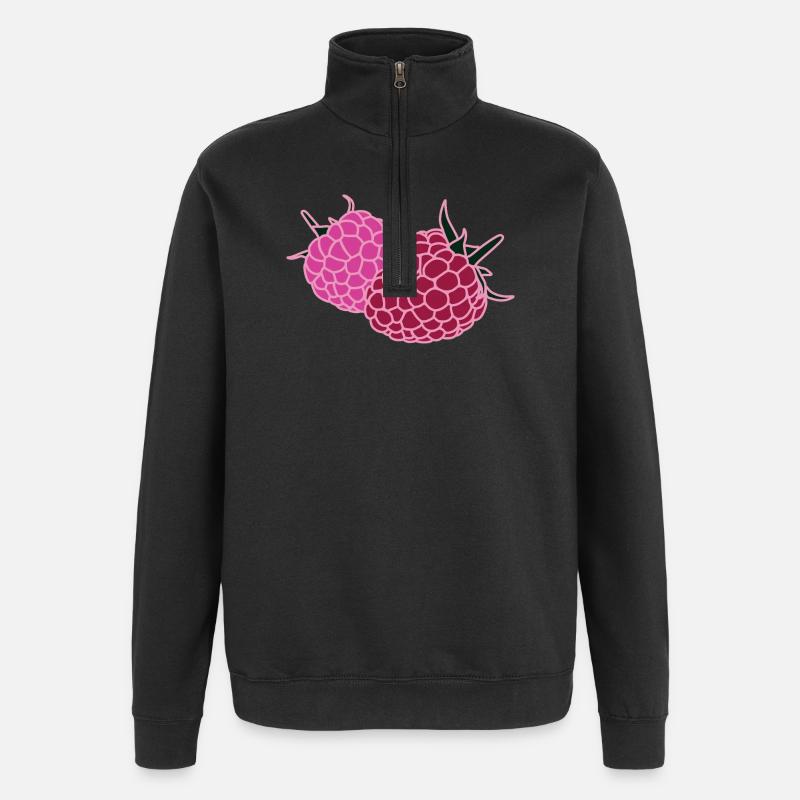 Raspberry Duo Pop Art - Quarter-Zip Sweatshirt - black