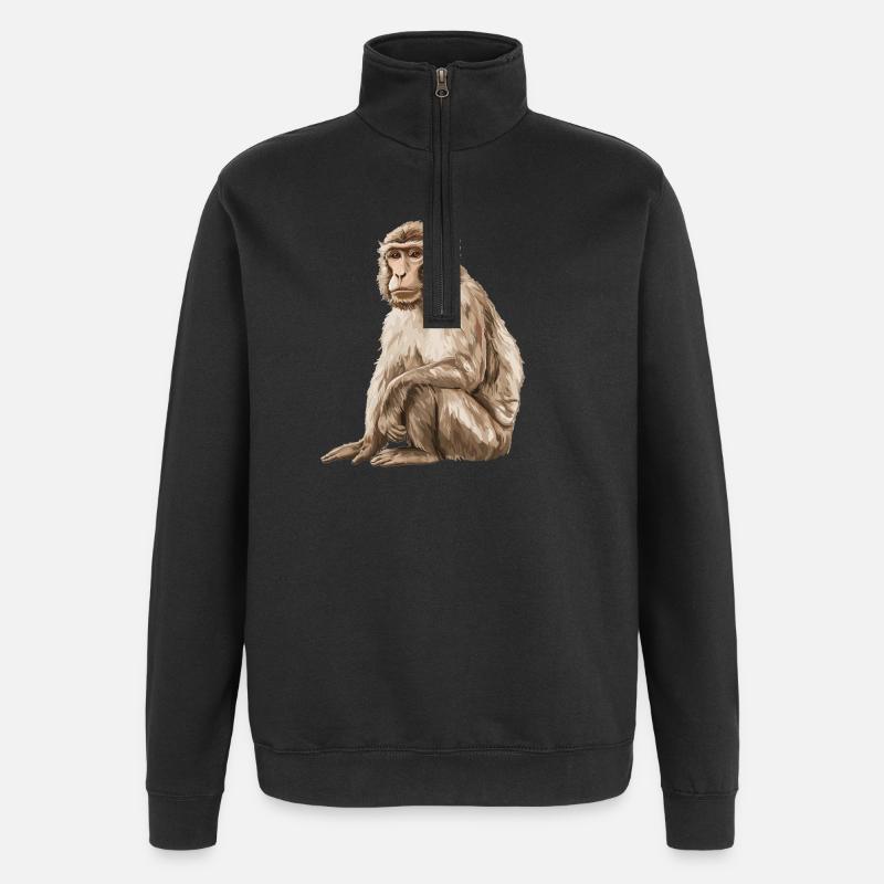 Macaque Macaque - Quarter-Zip Sweatshirt - black