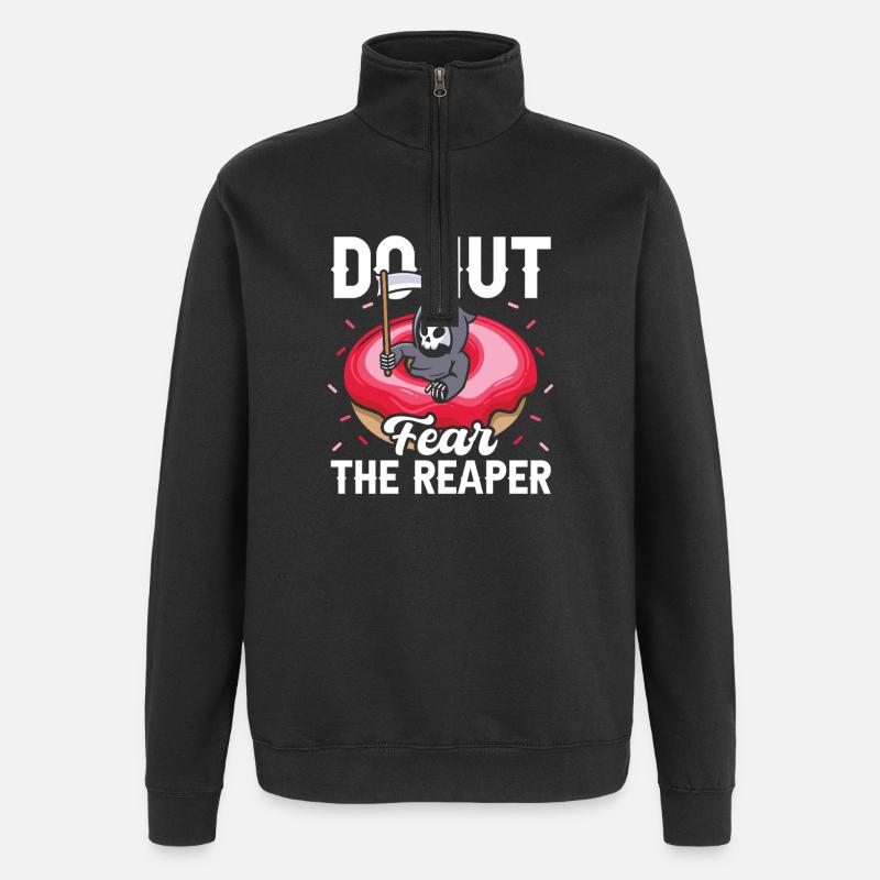 Restauration rapide en donuts - Sweat à zip 1/4 - noir