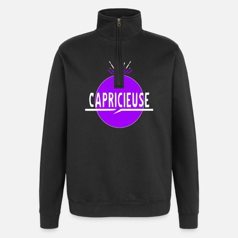 Launisch - Quarter-Zip-Sweatshirt - Schwarz