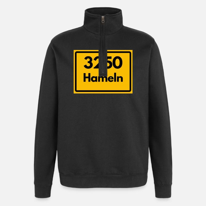 ANCIEN CODE POSTAL 3250 HAMELN RATTENFÄNGER - Sweat à zip 1/4 - noir
