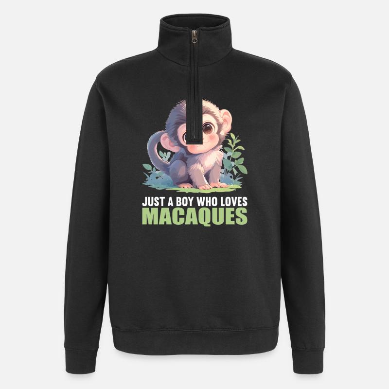 Macaque Macaque - Quarter-Zip Sweatshirt - black