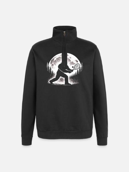 Bigfoot Tennis Player - Quarter-Zip Sweatshirt - black