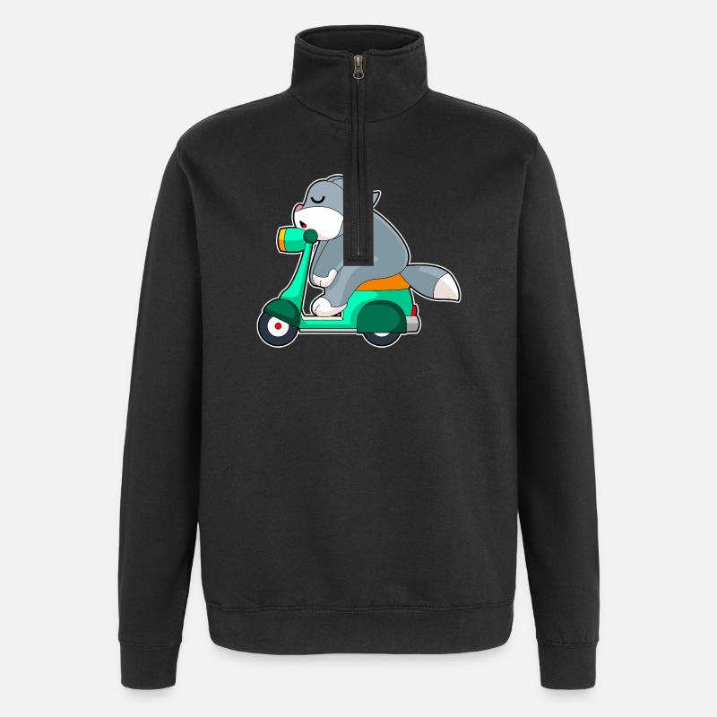 Trottinette pour chat - Sweat à zip 1/4 - noir