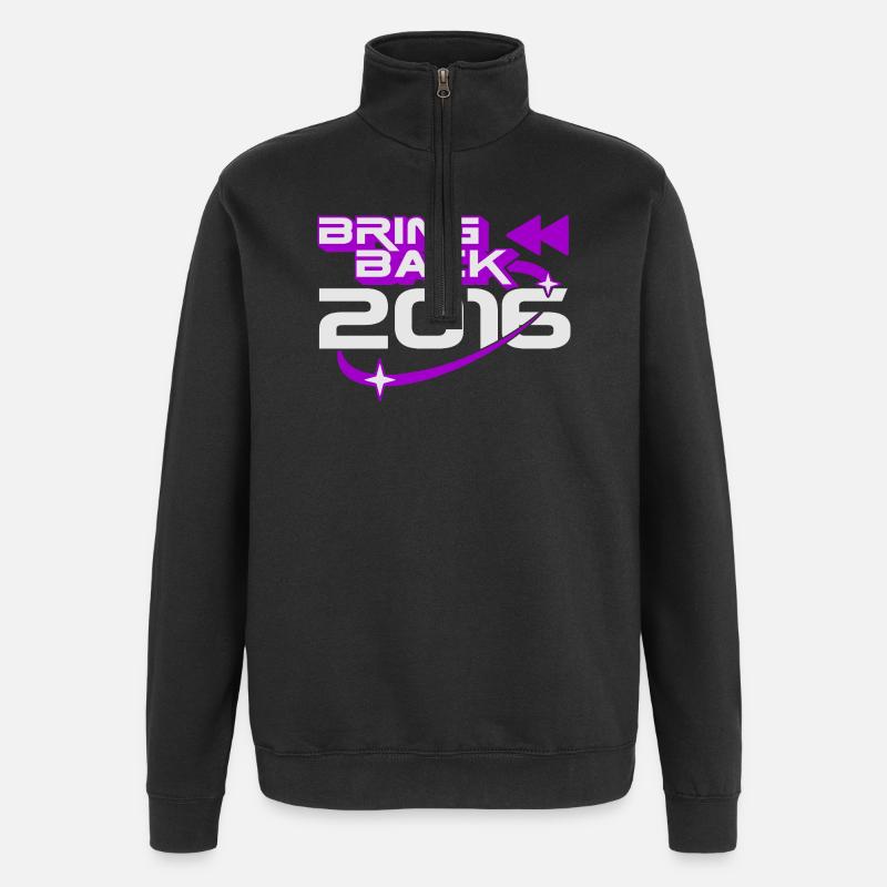 Bring Back 2016 Throwback Internet Nostalgia - Quarter-Zip Sweatshirt - black