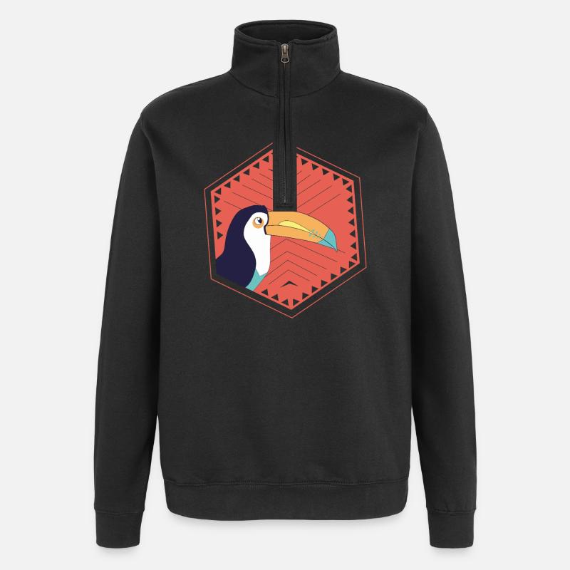 Roter Tukan - Quarter-Zip-Sweatshirt - Schwarz