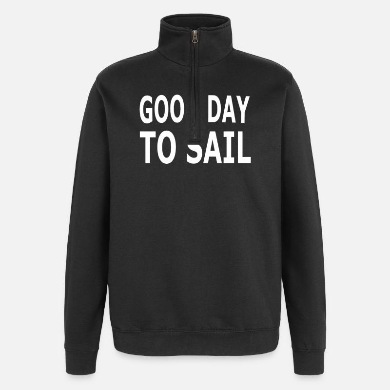 Voile - Sweat à zip 1/4 - noir