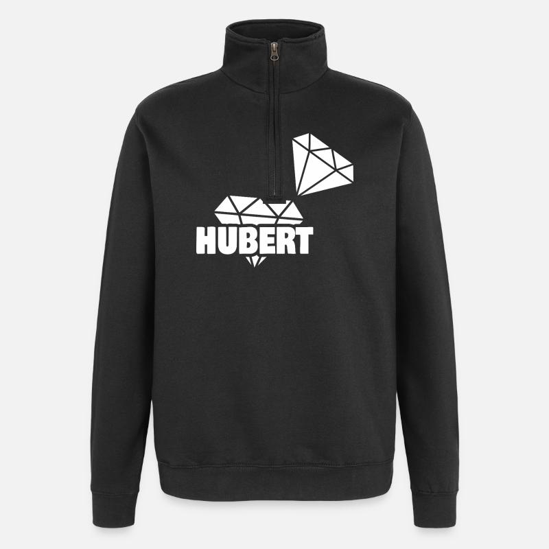 Cadeau pour Hubert - Sweat à zip 1/4 - noir